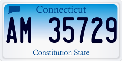 CT license plate AM35729