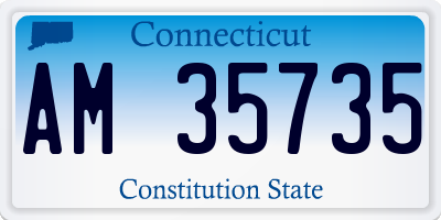 CT license plate AM35735