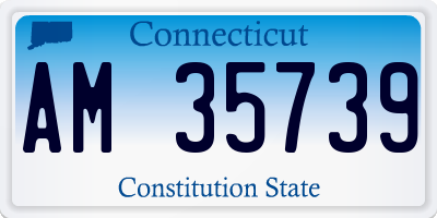 CT license plate AM35739