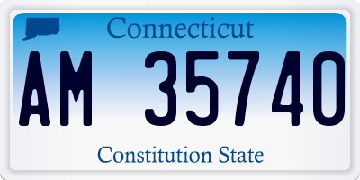 CT license plate AM35740