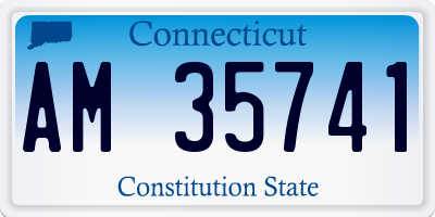 CT license plate AM35741