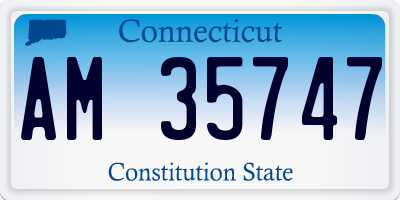 CT license plate AM35747