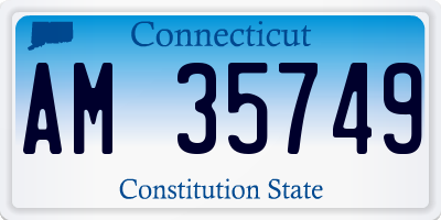 CT license plate AM35749