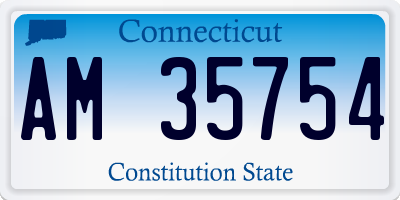 CT license plate AM35754