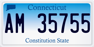 CT license plate AM35755