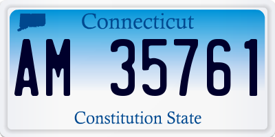 CT license plate AM35761