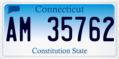 CT license plate AM35762