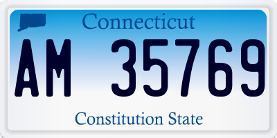CT license plate AM35769