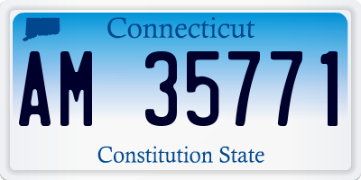 CT license plate AM35771