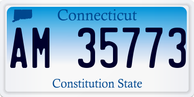 CT license plate AM35773