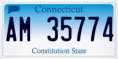 CT license plate AM35774