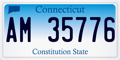 CT license plate AM35776
