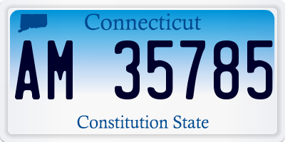CT license plate AM35785