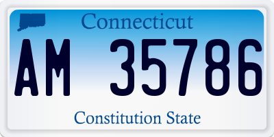 CT license plate AM35786