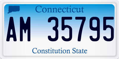 CT license plate AM35795