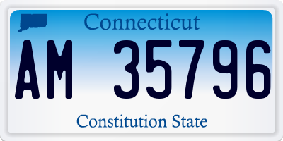 CT license plate AM35796