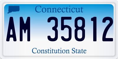 CT license plate AM35812