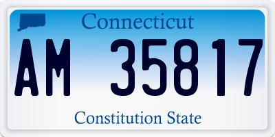 CT license plate AM35817