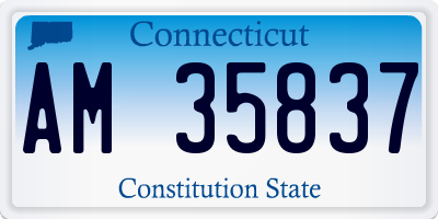CT license plate AM35837