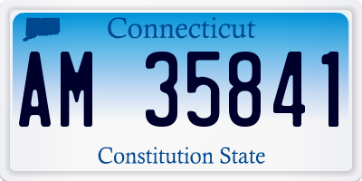 CT license plate AM35841