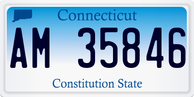 CT license plate AM35846