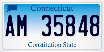 CT license plate AM35848