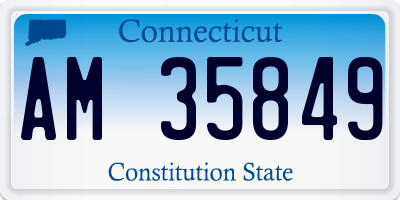 CT license plate AM35849