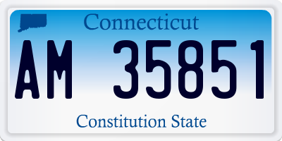 CT license plate AM35851