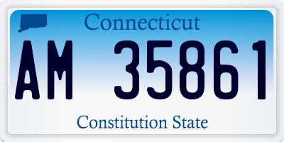CT license plate AM35861