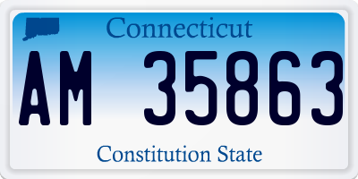 CT license plate AM35863
