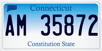 CT license plate AM35872