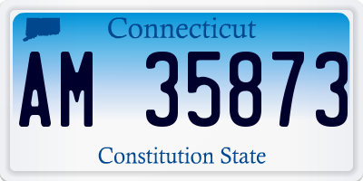 CT license plate AM35873