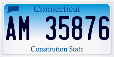 CT license plate AM35876