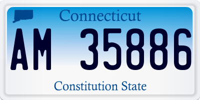 CT license plate AM35886