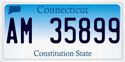CT license plate AM35899
