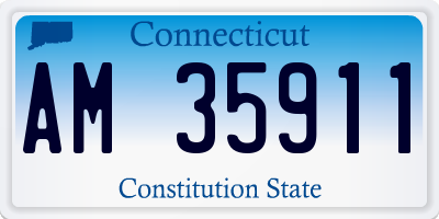 CT license plate AM35911