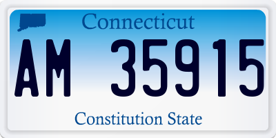 CT license plate AM35915