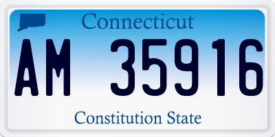 CT license plate AM35916