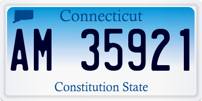 CT license plate AM35921