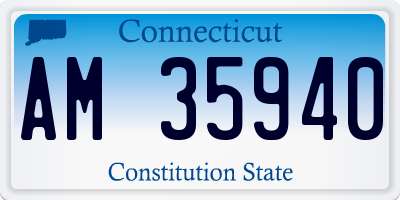 CT license plate AM35940