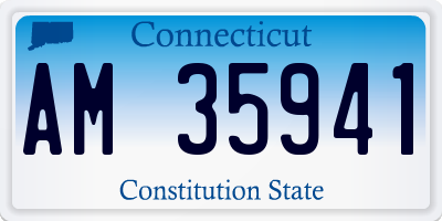 CT license plate AM35941