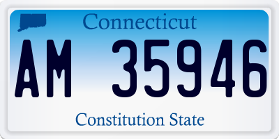 CT license plate AM35946