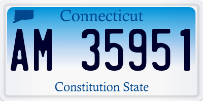 CT license plate AM35951