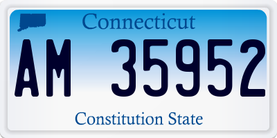 CT license plate AM35952