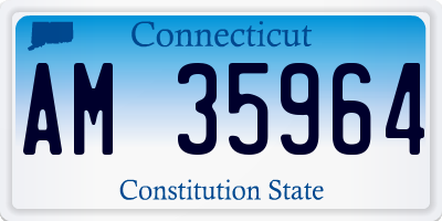 CT license plate AM35964