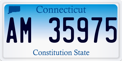 CT license plate AM35975