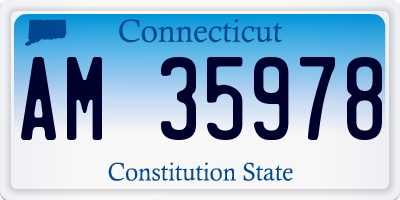 CT license plate AM35978
