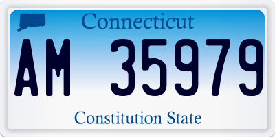 CT license plate AM35979