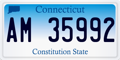 CT license plate AM35992