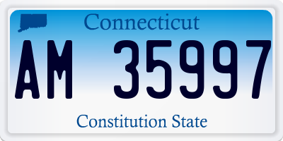 CT license plate AM35997